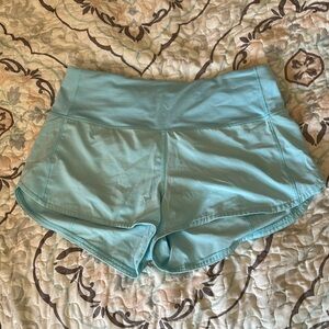 RARE Lululemon Speed Up High-Rise Lined Short 2.5" Cyan Blue size 8
